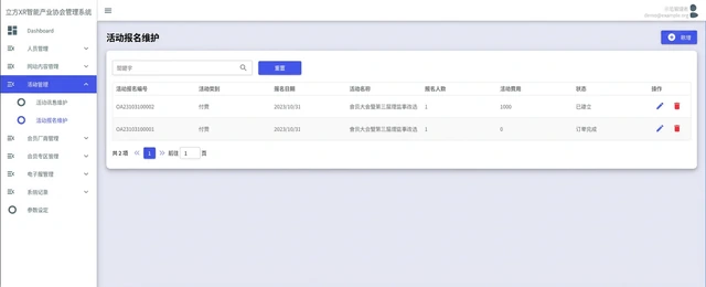 產業協會會員管理平台導入－活動報名、名單與簽到管理後台（畫面 3/4） 縮圖